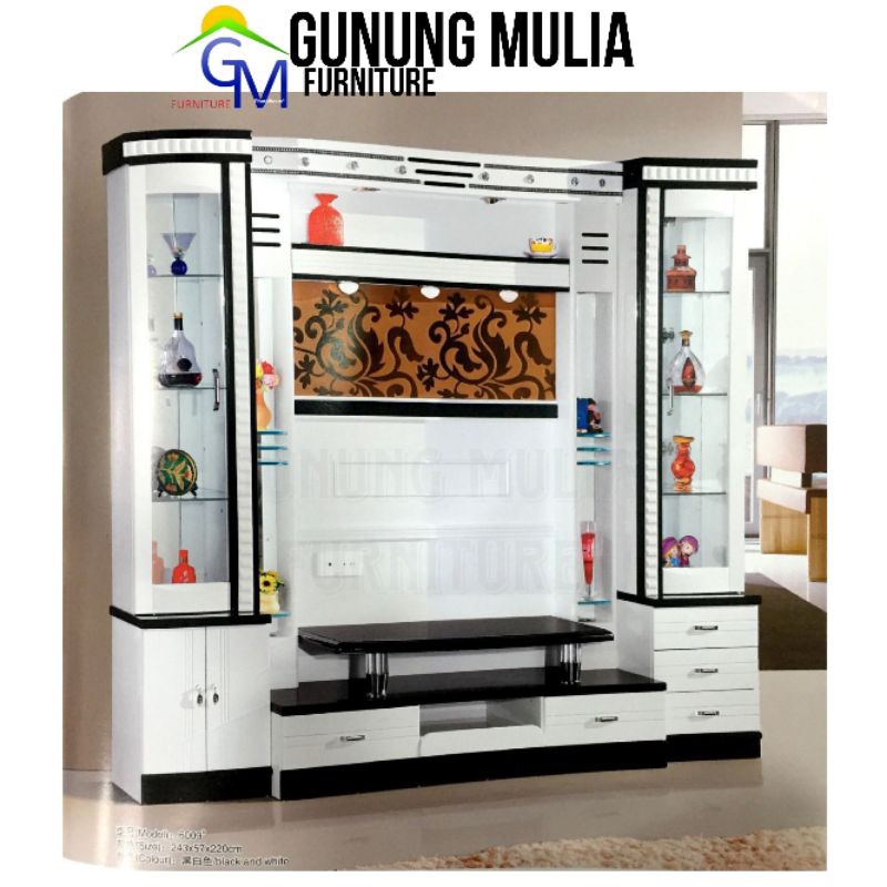 Lemari Hias / Wall Unit / Buffet Hias TV Import Mewah Minimalis