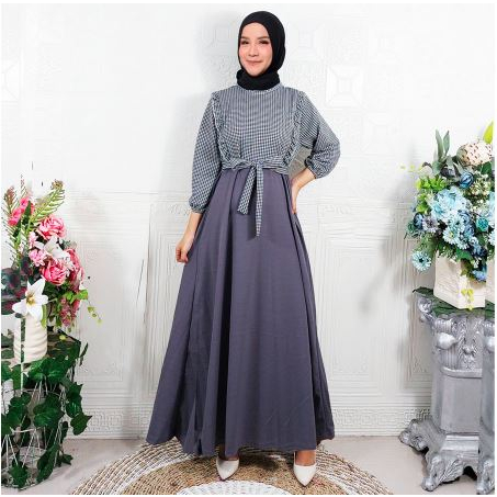 GAMIS DEWASA JUMBO TERBARU LD 120 130 140 ZAVIER MAXI DRESS KONDANGAN FASHION MUSLIM BAHAN KATUN KOT