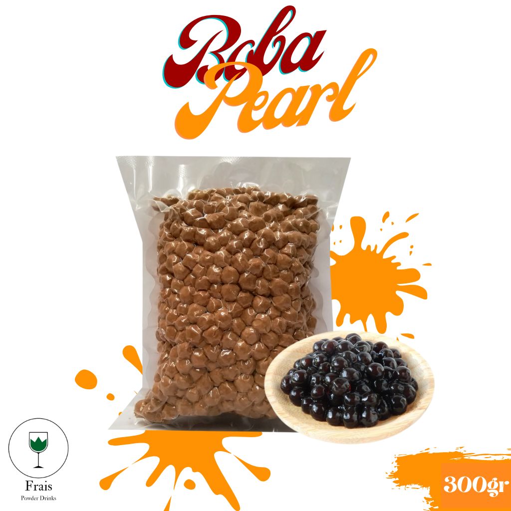 BOBA PEARL 300GR / BUBBLE TAPIOKA PEARL / TOPPING BOBA INSTAN / BOBA BROWN SUGAR / TAPIOCA PEARL / P