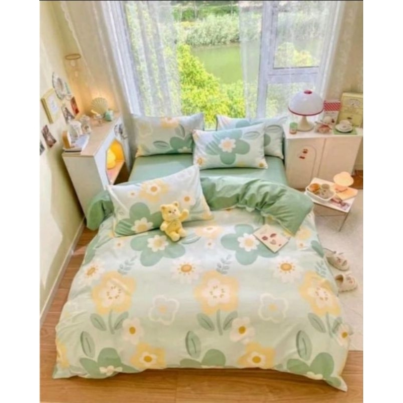 Sprei Single Karet No.4 90x200 140x200 Ujung Karet