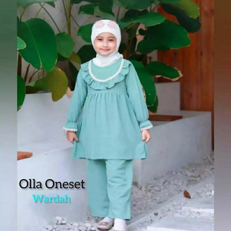 Olla one set / setelan anak perempuan usia 7-8 tahun