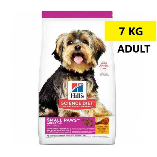 Science Diet Dogfood Adult Small Paws &amp; Mini chicken 7.03 Kg / Hills Science Diet Puppy / makanan anjing kecil