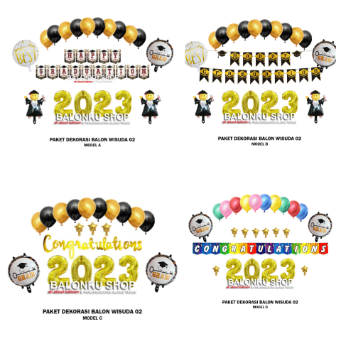 Paket Dekorasi Balon Wisuda / Paket Balon Dekor Graduation 02