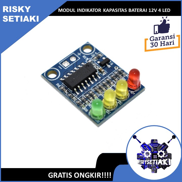 MODUL INDIKATOR KAPASITAS BATERAI 12V 4 LED