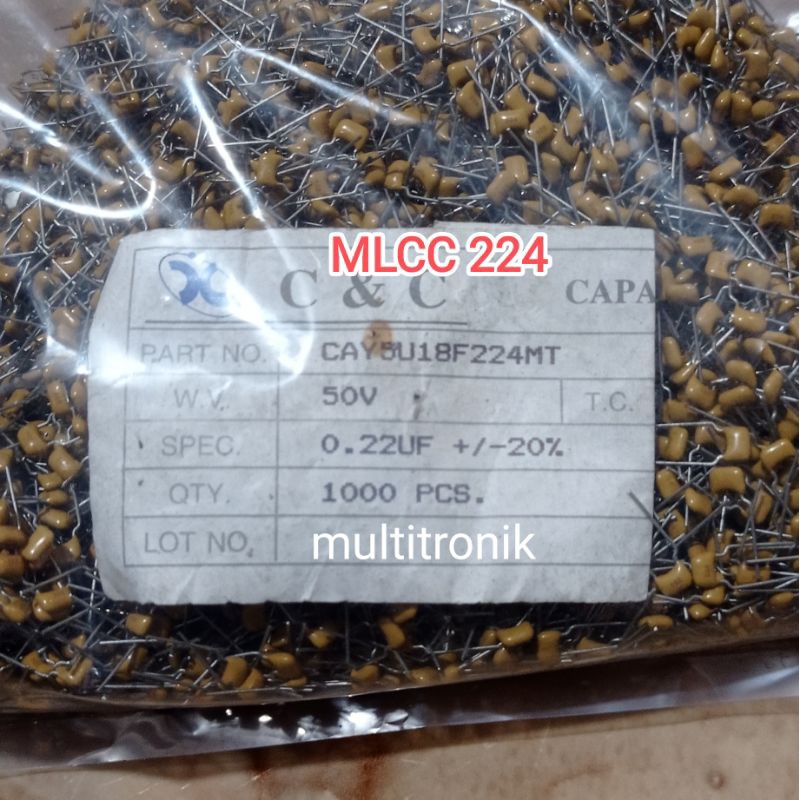 100PCS MLCC 224 220nf Multilayer ceramic capasitor