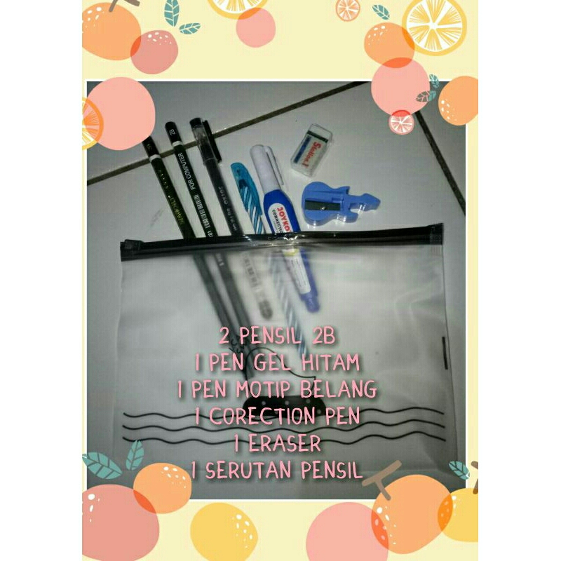 

set alat tulis termurah free pouch