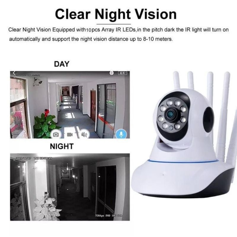 IP Camera Yoosee 5.0MP Camera WiFi 5 Antena Wireless 1080P Security Home Night