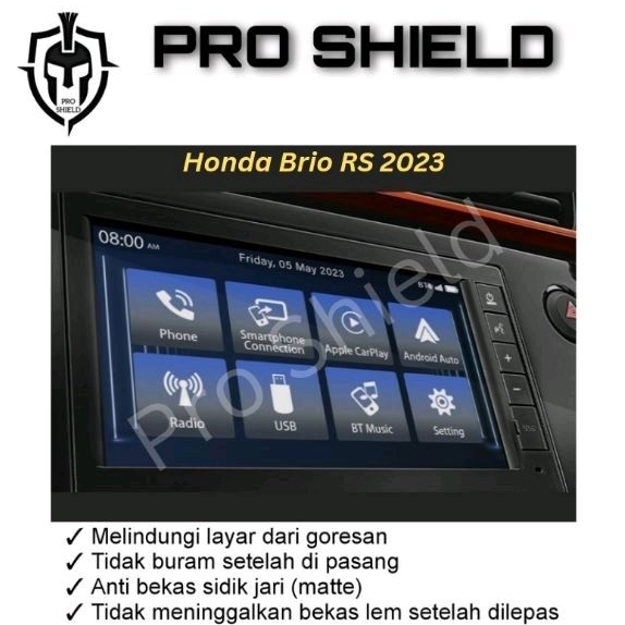 Anti gores head unit honda Brio RS