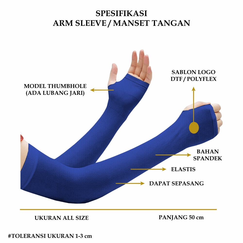 (DAPAT SEPASANG) MANSET TANGAN PRIA WANITA HANDSOCK ARM SLEEVE MANGSET OLAHRAGA RUNNING BOLA VOLLY SEPEDA GYM PELINDUNG SINAR UV