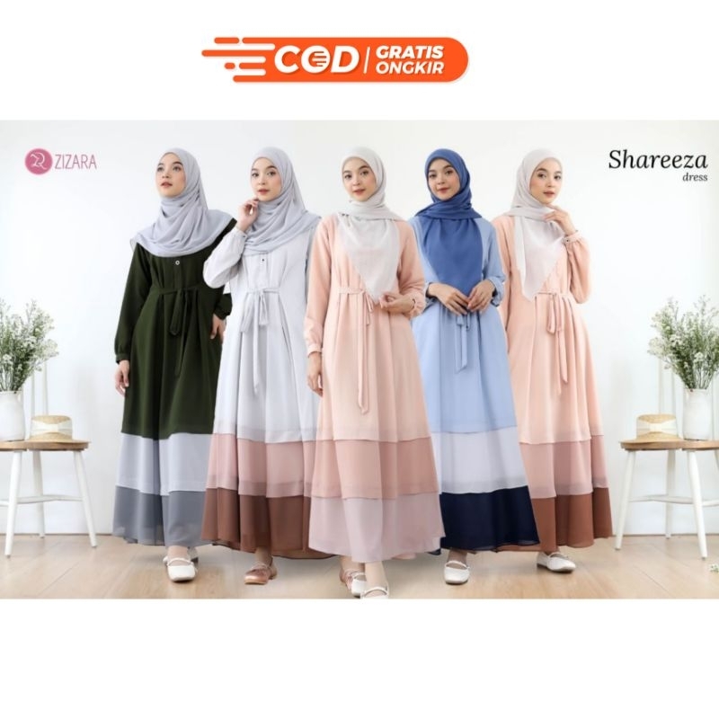 Dress/Gamis Busui Twotone Polos Shareeza by Zizara