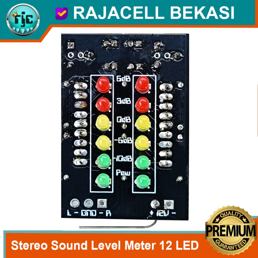 Digital VU meter Stereo 12 Led Audio Level Meter Sound Analizer