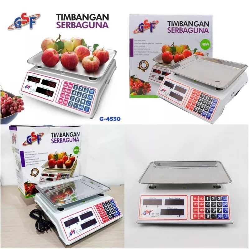 GSF Timbangan Digital Buah/Laundry Double Display Maks. 30 Kg G-4530