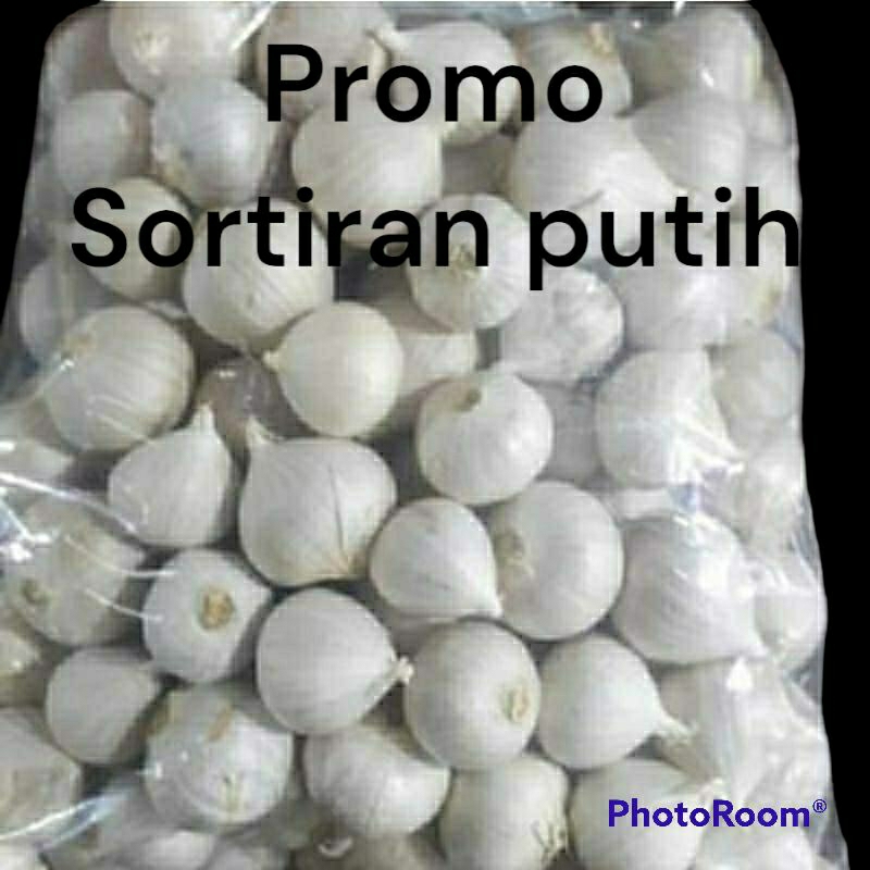 

promo bawang putih tunggal/lanang putih bersih 1kg/free box packing