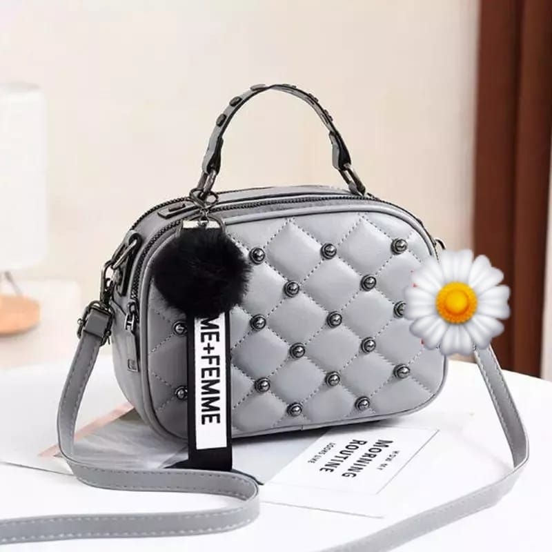 Medan Termurah KD011 (Tanpa gantungan &amp; Pompom) Tas selempang cantik aurora Tas wanita tali panjang