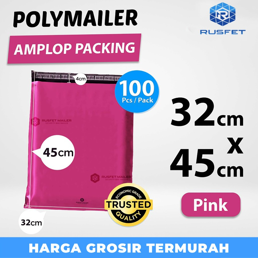 

Polymailer Pink Pack 32x45cm amplop Plastik Packing Olshop Ekonomis