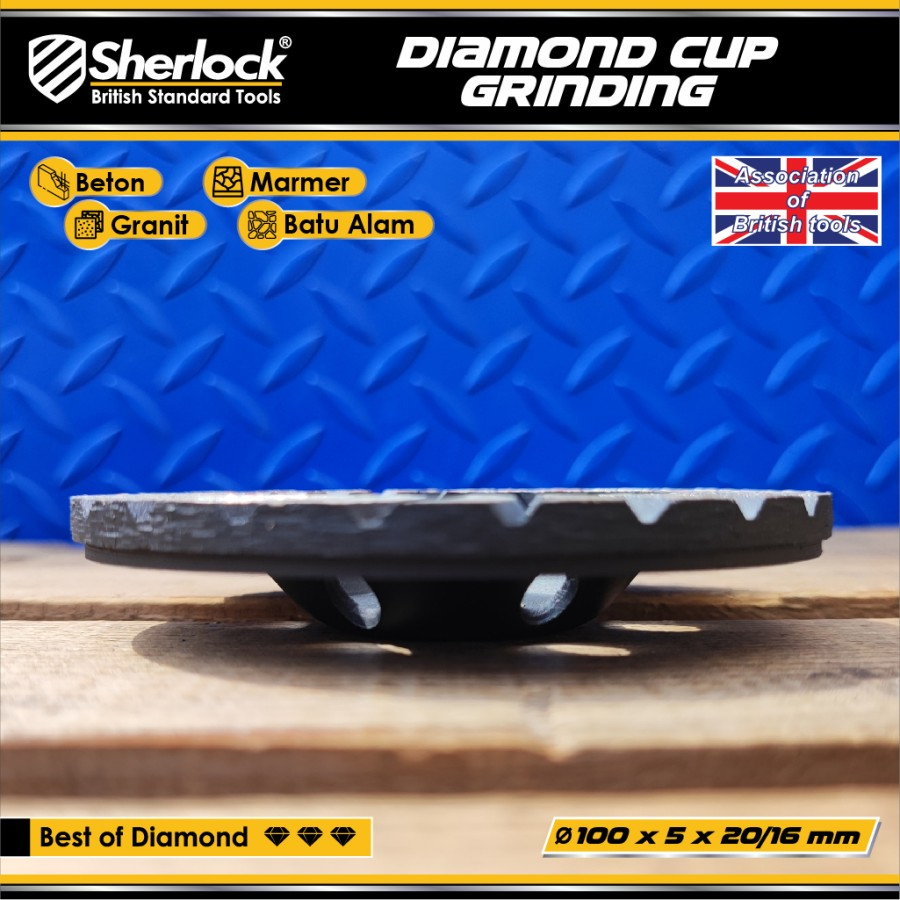 Diamond Cup Grinding Wheel Turbo 4&quot; Sherlock Original