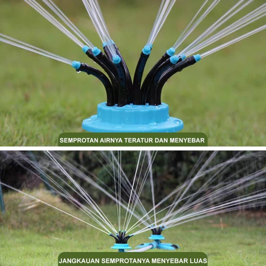 Irigasi Air Taman penyiram tanaman Multi Head Sprinkle 360