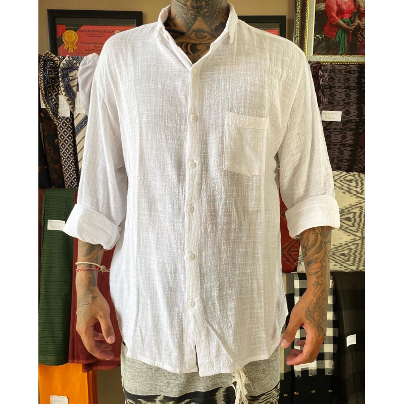 Baju Kemeja Serat jagung lengan Panjang