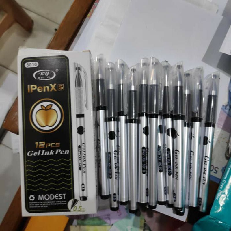 

12 Pcs Ipenx Pulpen Gel Ink Hitam / Pulpen Gel