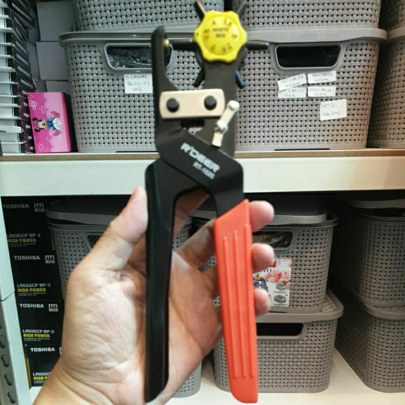 Leathher punch R'DEER 1.0.5.Aprofesional tools alat plong alat lubang ikat pingang sabuk jam tangan