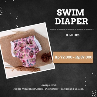 Klodiz Swim Diaper Celana Pampers Kain Popok Renang Anti Air Bayi Bisa di Cuci Size 2