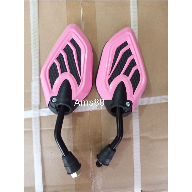 Spion Motor Kaca Spion Black Pink Universal Motor Honda Yamaha Beat Scoopy Fino Mio Vario Xeom Pcx Nmax Aerox Dll