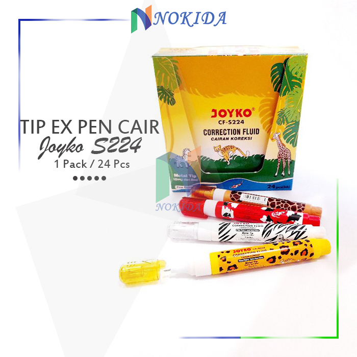 

Nokida Tip X Pen Fluid Joyko CF-S224/24 pcs / Ballpoint Pulpen Correction Tape Ex Cair 1 Lusin