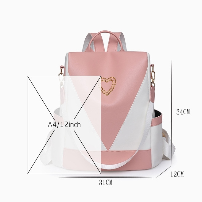 TAS RANSEL WANITA PREMIUM KULIT PINK AVENELLE TA813P3 KOREA BACKPACK CEWEK SEKOLAH GENDONG PUNGGUNG KULIAH KERJA KEKINIAN FASHION BATAM MURAH BRANDED