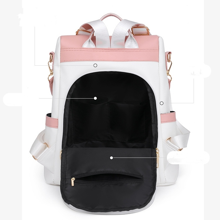 TAS RANSEL WANITA KOREA IMPORT BACKPACK CEWEK KULIT PREMIUM PINK AVENELLE TA813P3 FASHION BATAM MURAH BRANDED SEKOLAH GENDONG PUNGGUNG KULIAH KERJA KEKINIAN