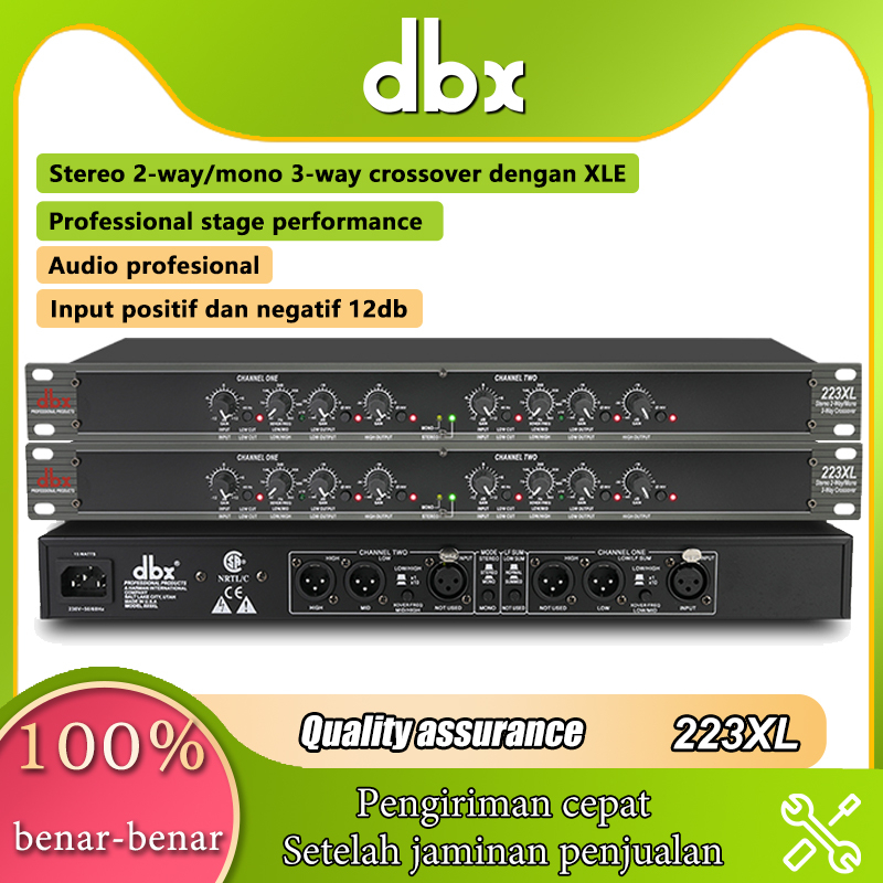 DBX 223XL Pembatas Crossover 4 WAY STEREO PLUS SUBWOOFER  BARU