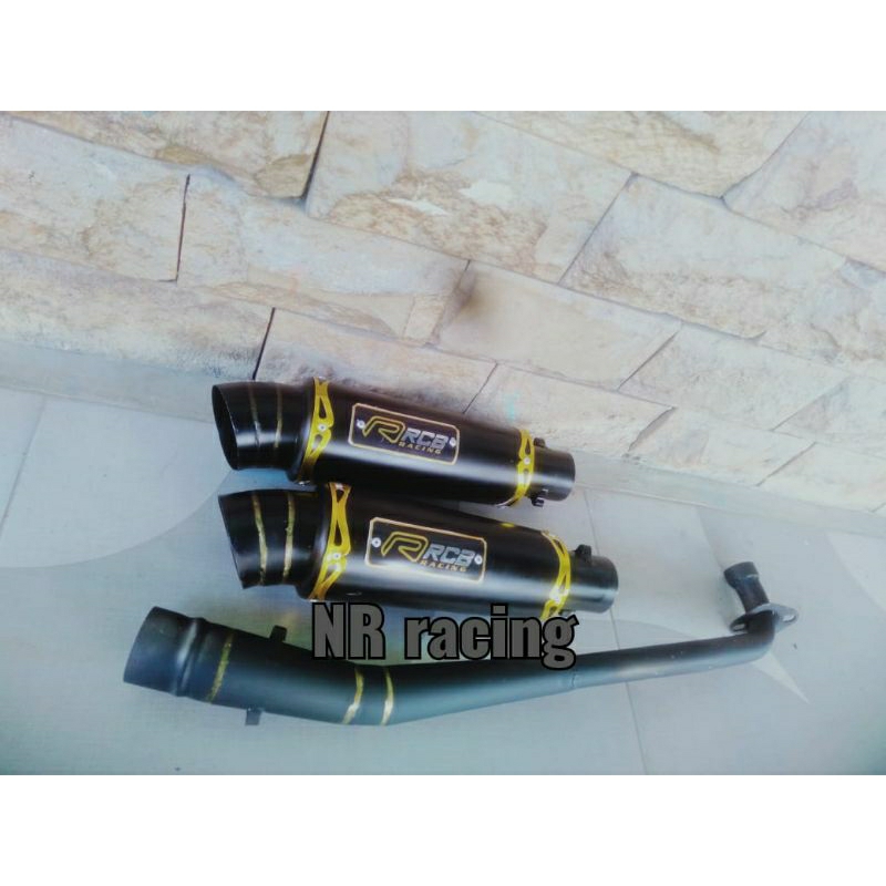 knalpot rcb full HITAM.supra x supra x125 grend revo shogun 125