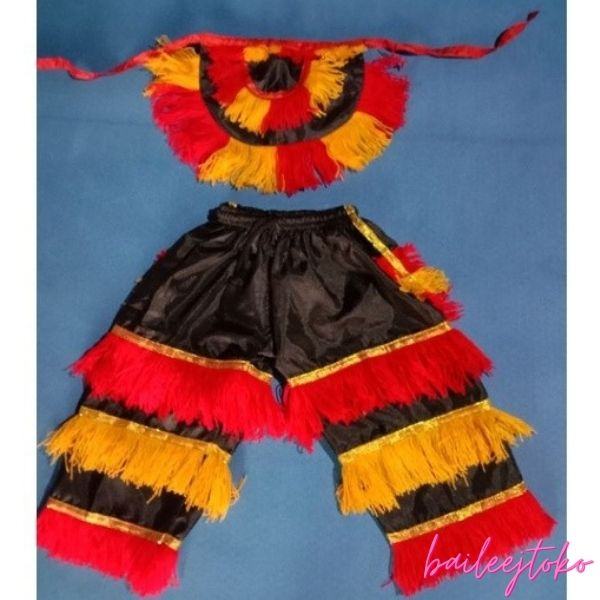 [BLJ] Celana Barongan Anak + Embong Rumbai Setelan Celana Barong Reog Ponorogo  | Celana ganongan | 