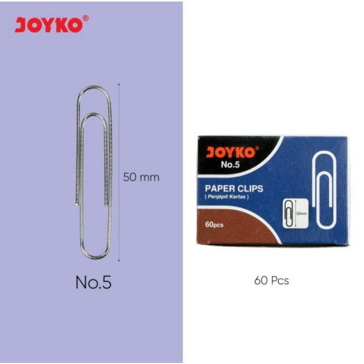 

Paper Clip / atk Klip Joyko No.5 Penjepit Kertas