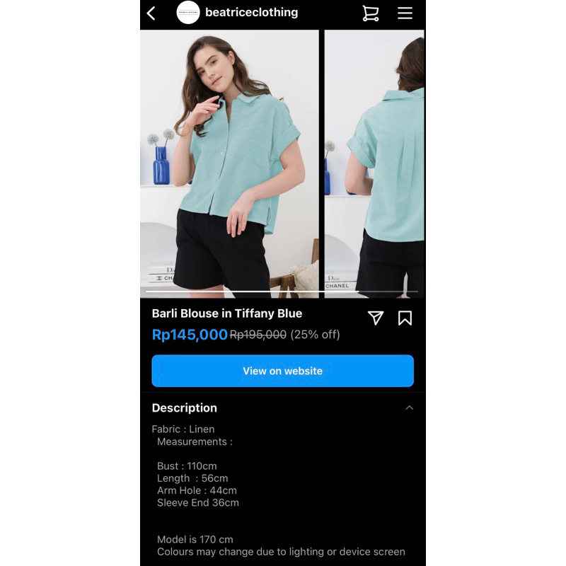 Beatrice clothing kemeja