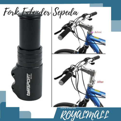 Fork Extender Sepeda Aluminium / Fork Handlebar Handle Extender Shim Adaptor Steam Stem Stir Ring Sa