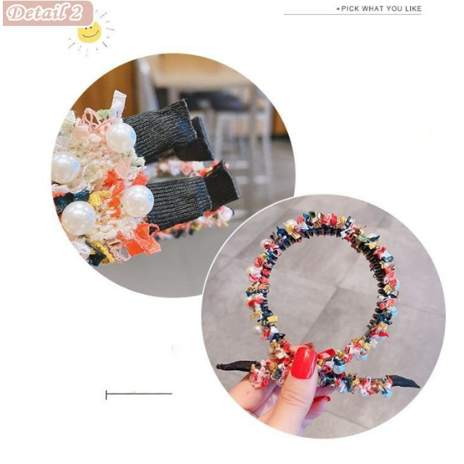 Bando Renda Mutiara Bunga Anak Perempuan /  Bando Lace pearl Anak Perempuan CBKS LC