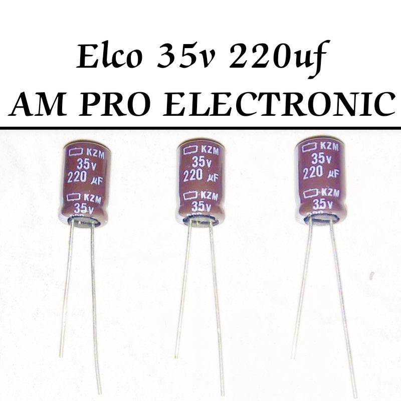 100pcs Elco 35v 220uf Elko Nippon Coklat Original