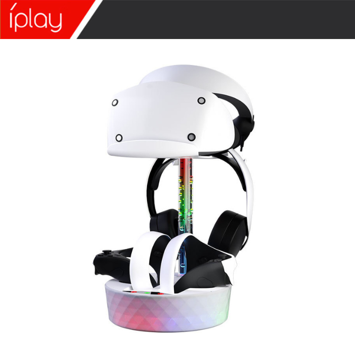 iPlay Charging Dock Display Stand For PS5 VR2 / Tempat Cas Stik Controlllers PSVR2 RGB Ambient Light