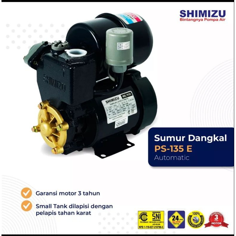 Pompa Air Shimizu PS-135E / PS-135 E / PS 135E / PS 135 E / PS135E / PS135 E