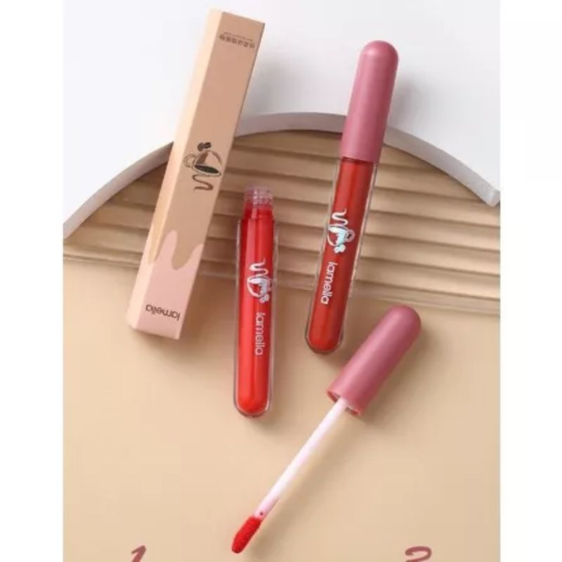 Lipstik lameila nude glaze/lip goss lipstin cair