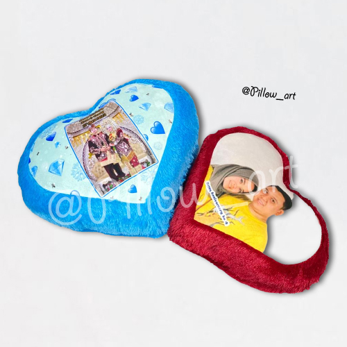 Pillowart - Bantal Foto Love Custom Bulu Rasfur Ukuran 45 x 50 cm / Hadiah - ART035