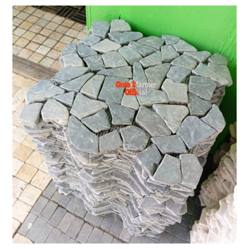 Mozaik Lantai / Dinding Batu Marmer Hitam 30x30