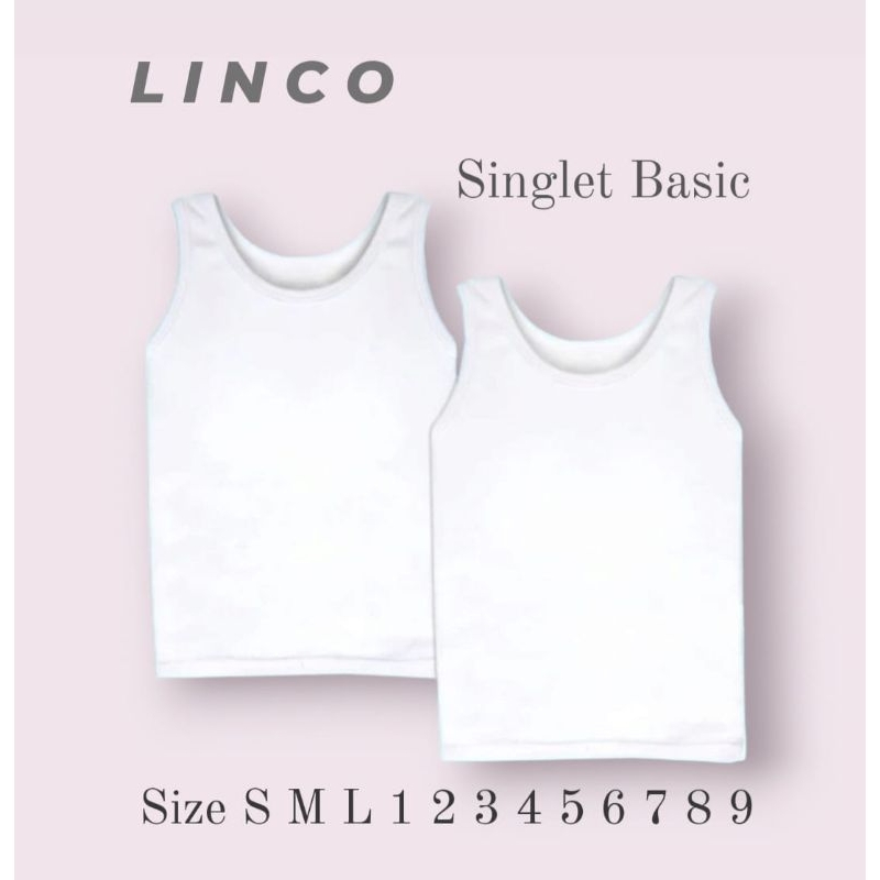 Linco Singlet Polos Putih Basic Recomended made by 100% Cotton