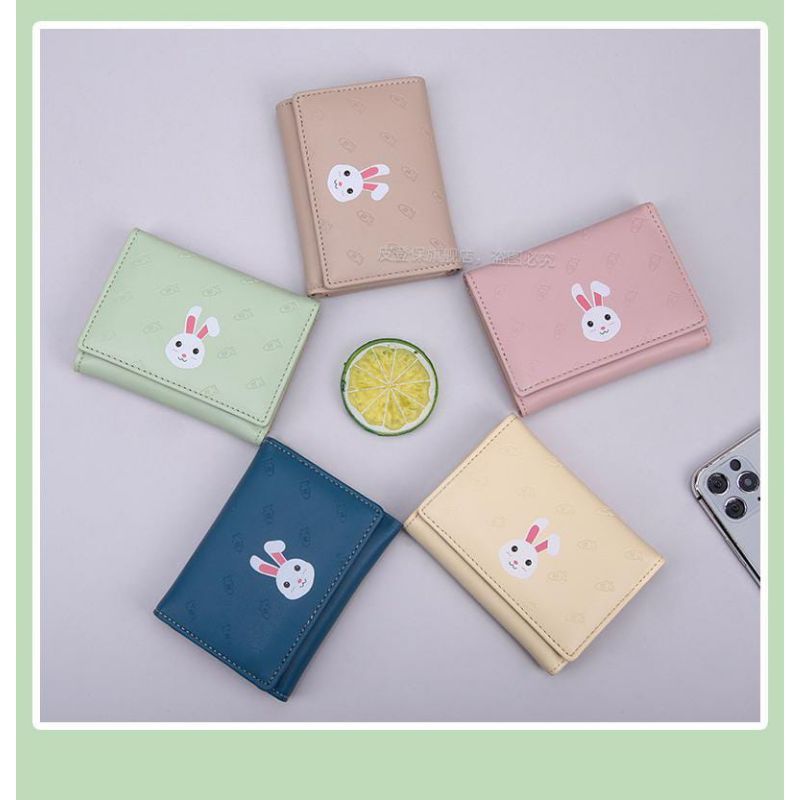 DW-23 Dompet lipat Wanita Mini Kelinci Embos