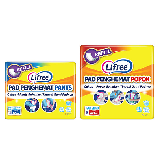 Lifree Pad Penghemat Popok 45cm dan 49cm isi 15s