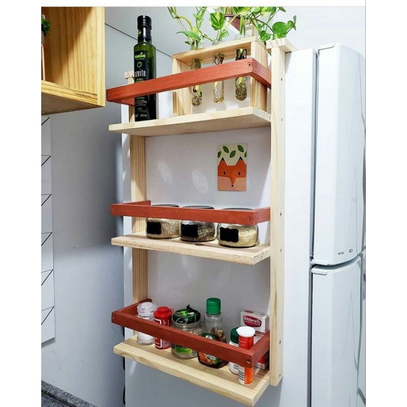 Rak Bumbu Gantung Serbaguna / Rak Kulkas / Organizer Penyimpanan Botol Dan Bumbu