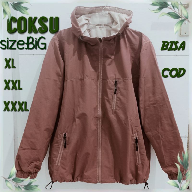 promo jaket size BiG xL:Ld:120 cm/xxL:Ld:130 cm/xxxL:Ld:140 cm