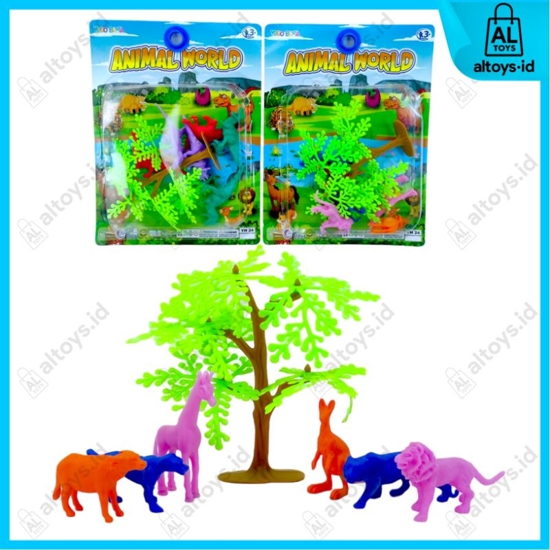 MAINAN ANIMAL DINOSAURUS KARET SET ISI 16PCS MAINAN EDUKASI ANIMAL HEWAN DINO HEWAN BUAS