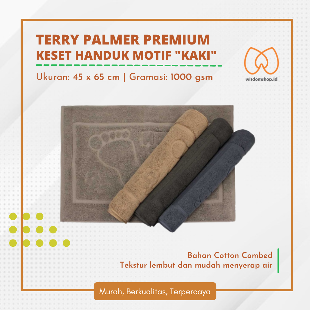 [WS] Keset Premium Terry Palmer Motif Kaki uk. 45x65 cm