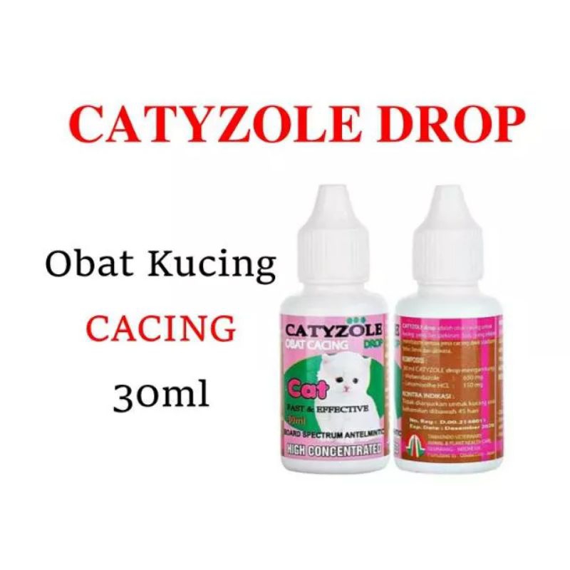 GPSS- CATYZOLE DROP 30ml Obat Cacing Kucing Obat Anti Cacing Kucing Obat Cacing Anjing Obat Cacing Kitten Obat Penambah Nafsu Makan Kucing Vitamin Kucing